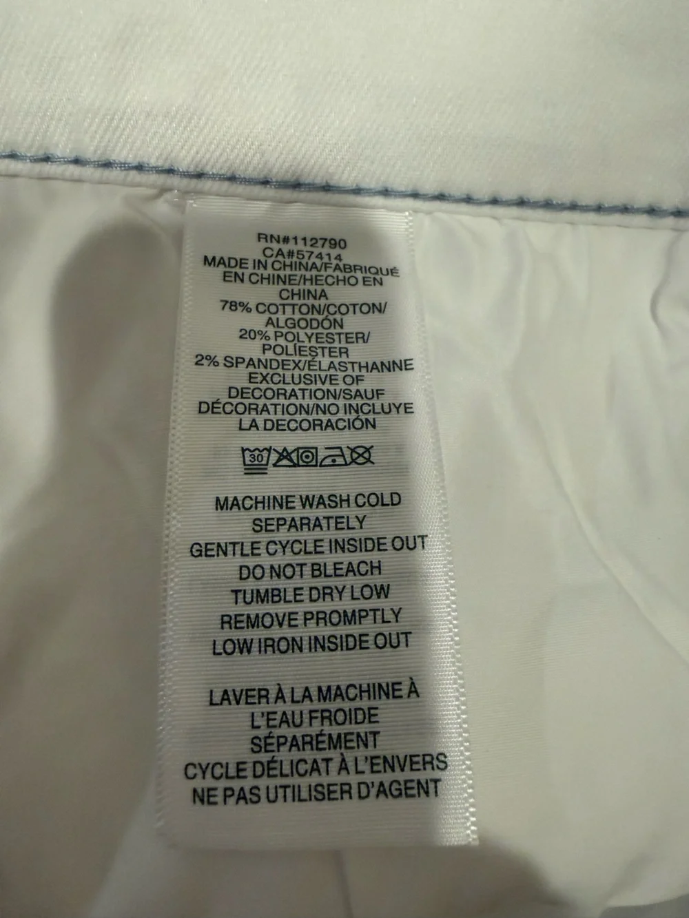True Religion Geno Super T Slim Flap Jeans NWT White Size 34